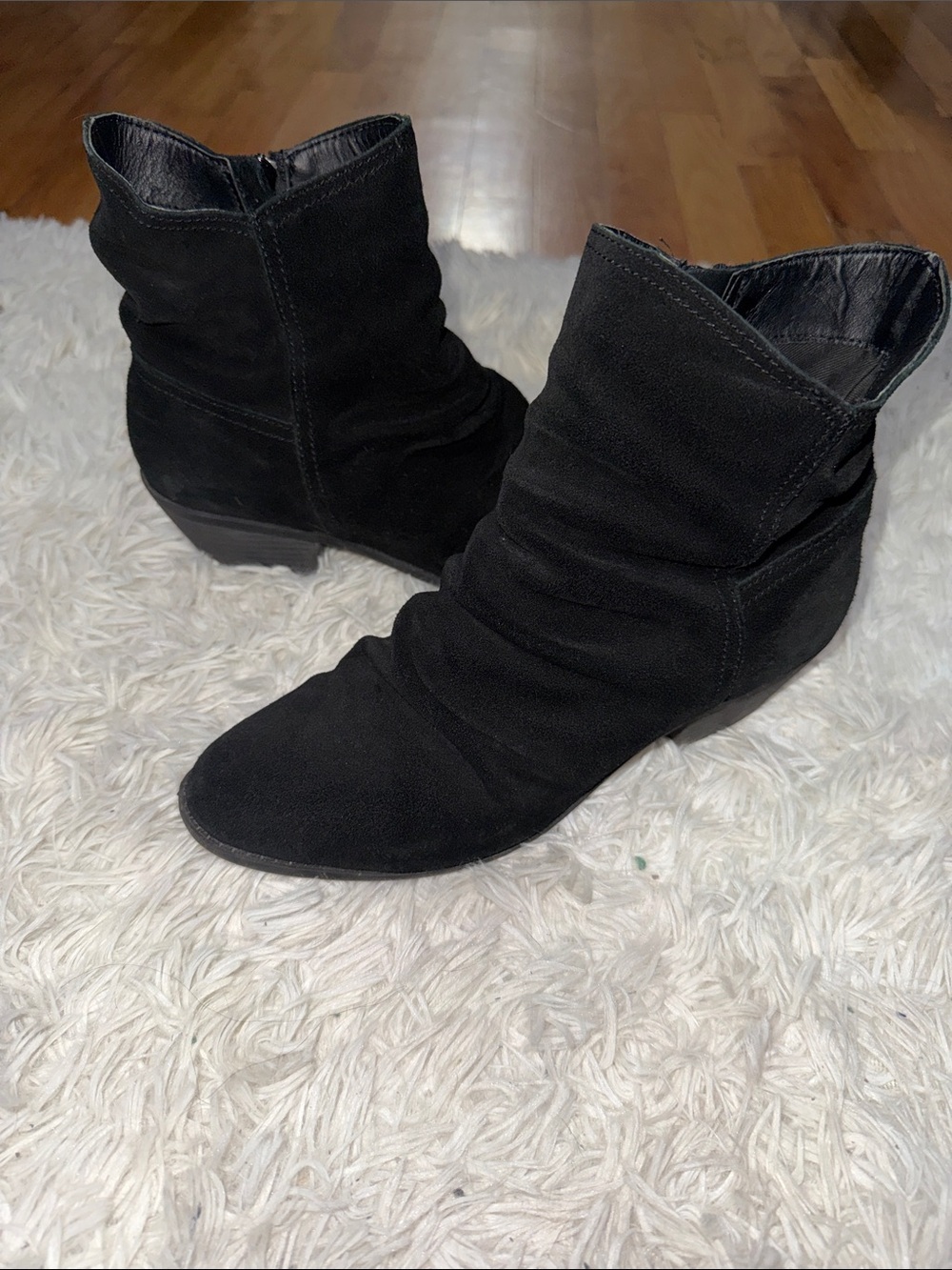 Me Too Ankle Boots - Women's Slouchy Low Heel